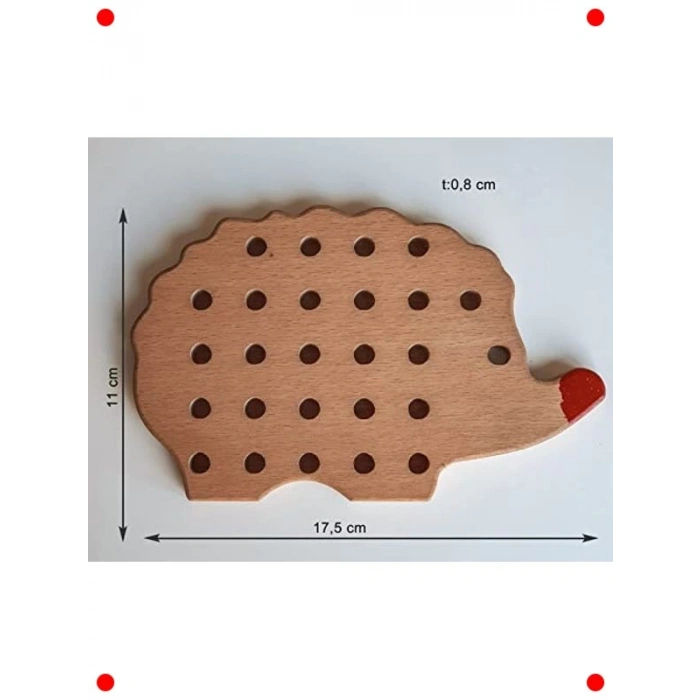 Montessori Ahşap Kirpi Eğitici Çocuk Oyuncak