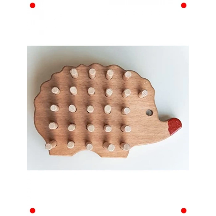 Montessori Ahşap Kirpi Eğitici Çocuk Oyuncak