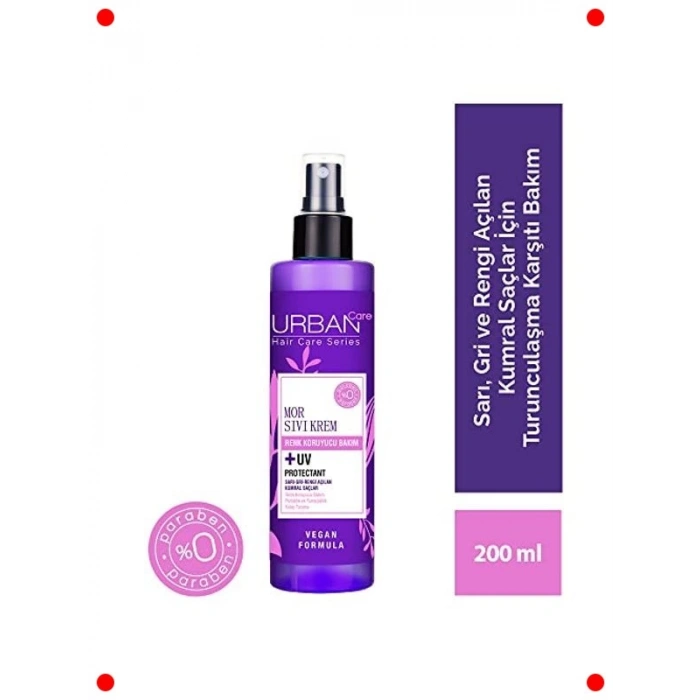 Mor Renk Düzeltici Sıvı Saç Bakım Kremi 200 ml