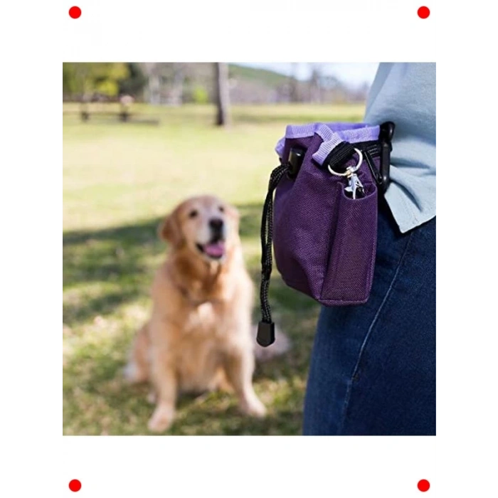 Mor Renk Köpek Ödül ve Eğitim Çantası