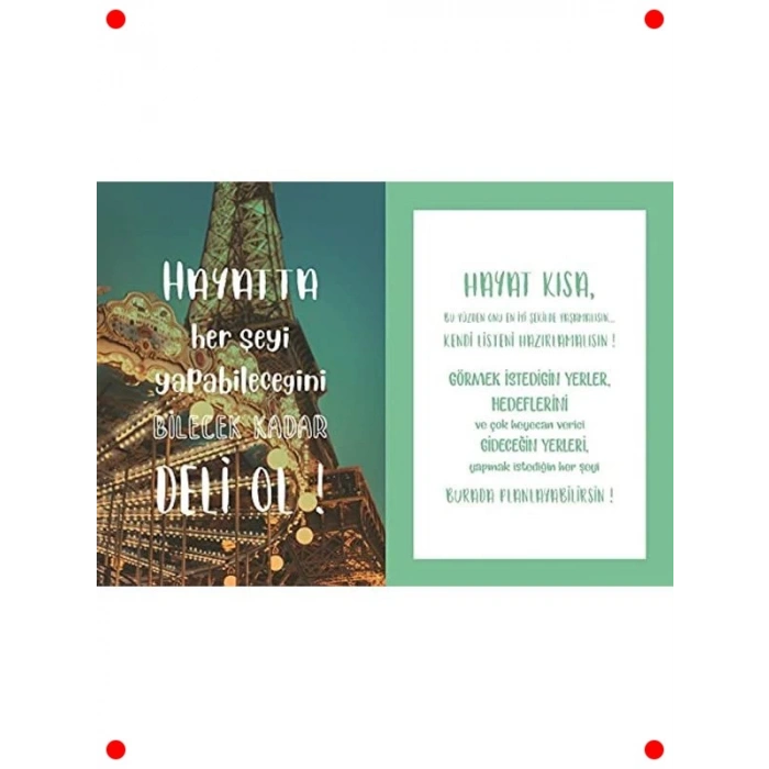 Motivasyon Resimli Hayat Planlayıcı Defter (Sarı)