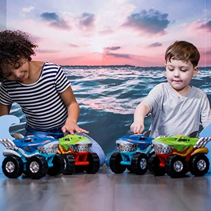 Motorize Köpek Balığı Araba, Ses ve Işık Efektli