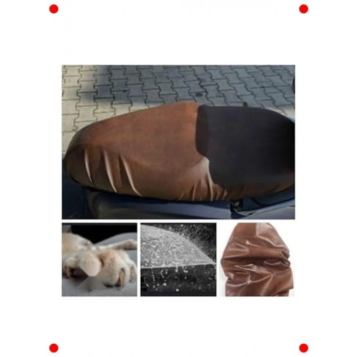 Motosiklet Kahverengi Kalın Kumaş Sele Kılıfı Su Geçirmez