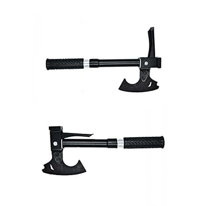 Multitool Katlanır Kürek Seti, Balta, Bıçak ve Çekiç İçerir