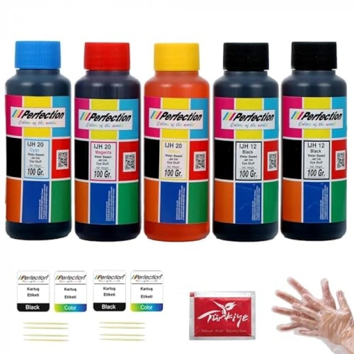 Mürekkep Dolum Seti, 5x100 gr, Epson Uyumlu