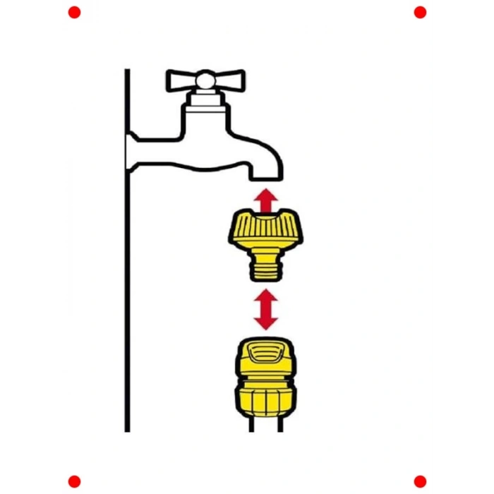 Musluk Adaptörü Çap Düşürücü (G3/4 - G1/2)