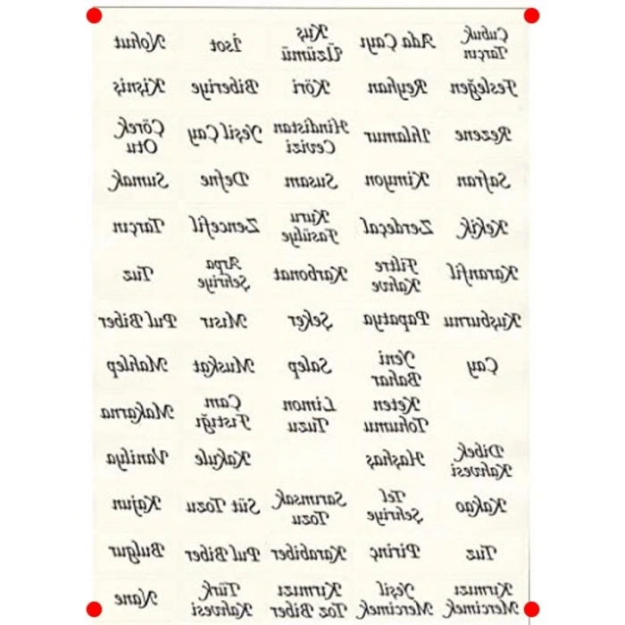 Mutfak Baharat ve Bakliyat Etiketleri - 65 Adet, Suya Dayanıklı