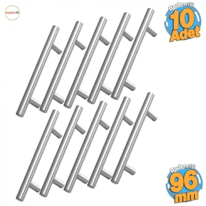 Mutfak Çekmece Dolabı için 10 Adet 96 mm Metal Kulplar