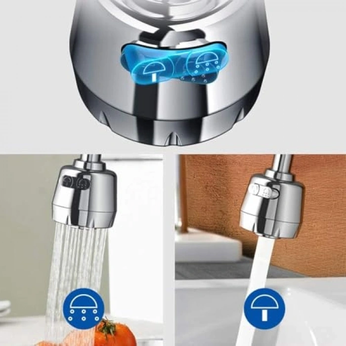 Mutfak Lavabo Başlığı, 360 Derece Döner, Tasarruflu