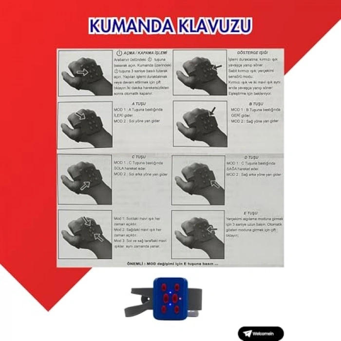 Müzikli Drift Atan Akrobat Araba, Bilekten Kontrol