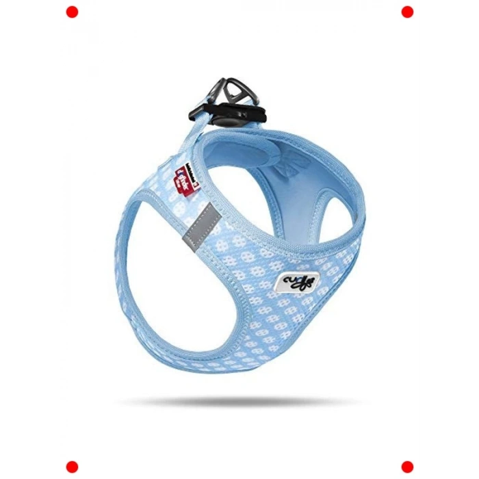 Nefes Alan Göğüs Tasması & Gezdirme Seti, Açık Mavi
