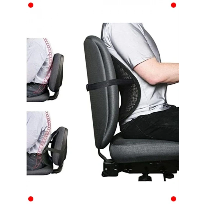 Nefes Alan Ortopedik Bel Destek Minderi - Ofis Koltuğu