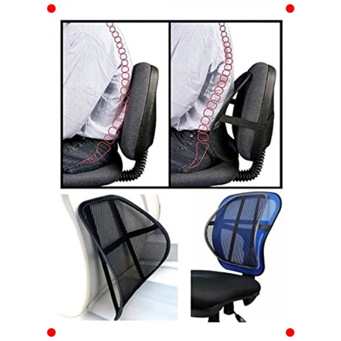 Nefes Alan Ortopedik Bel Destek Minderi - Ofis Koltuğu