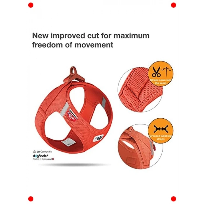 Nefes Alan Turuncu Orta Boy Yelek Tipi Köpek Tasması