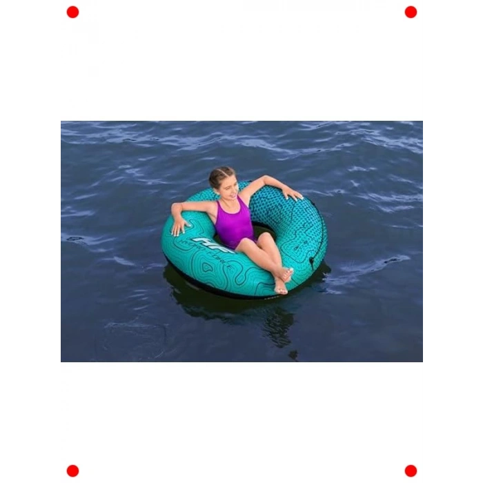 Nehir Tipi Şişme Simit - Yeşil 106x106x27 cm