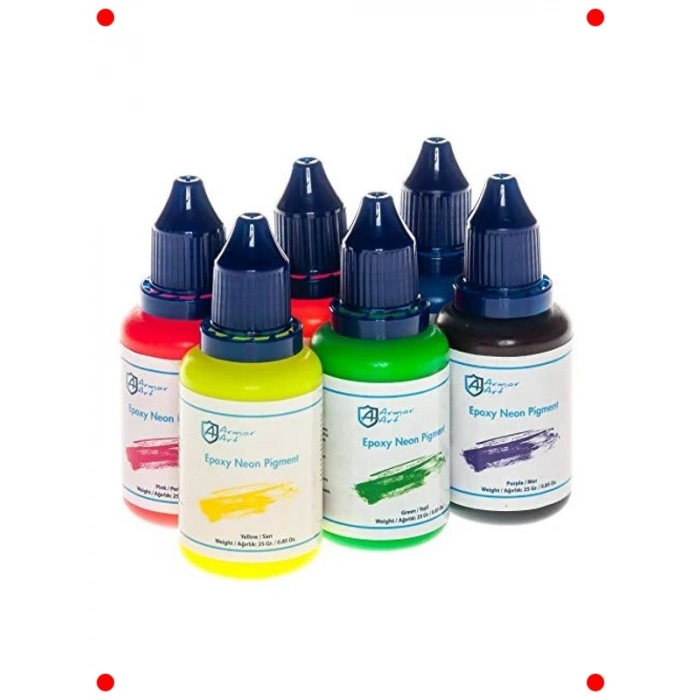 Neon Epoksi Reçine Pigment Seti - 6 Renk