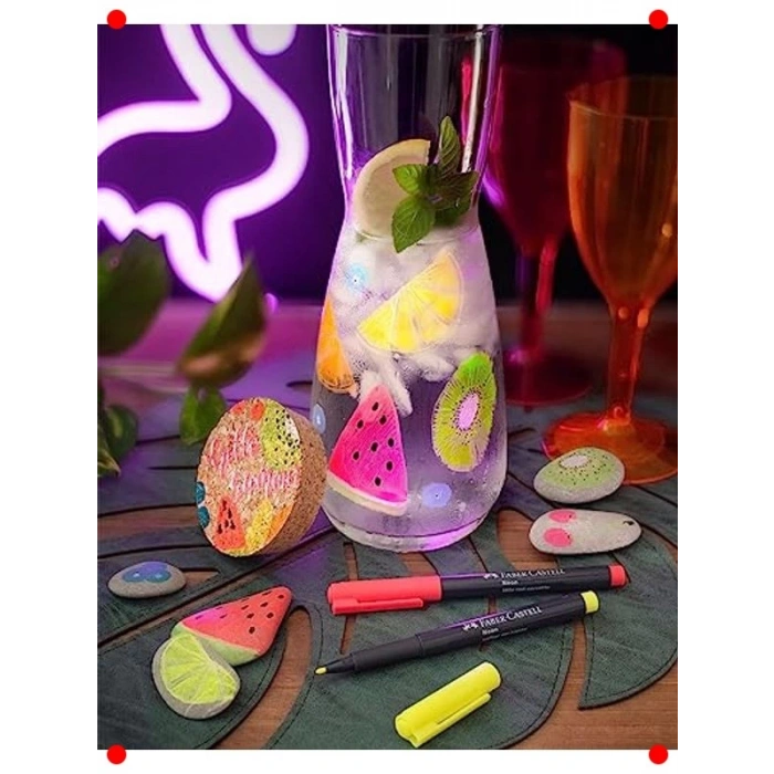 Neon Renkli Fosforlu Kalem Seti - 6lı