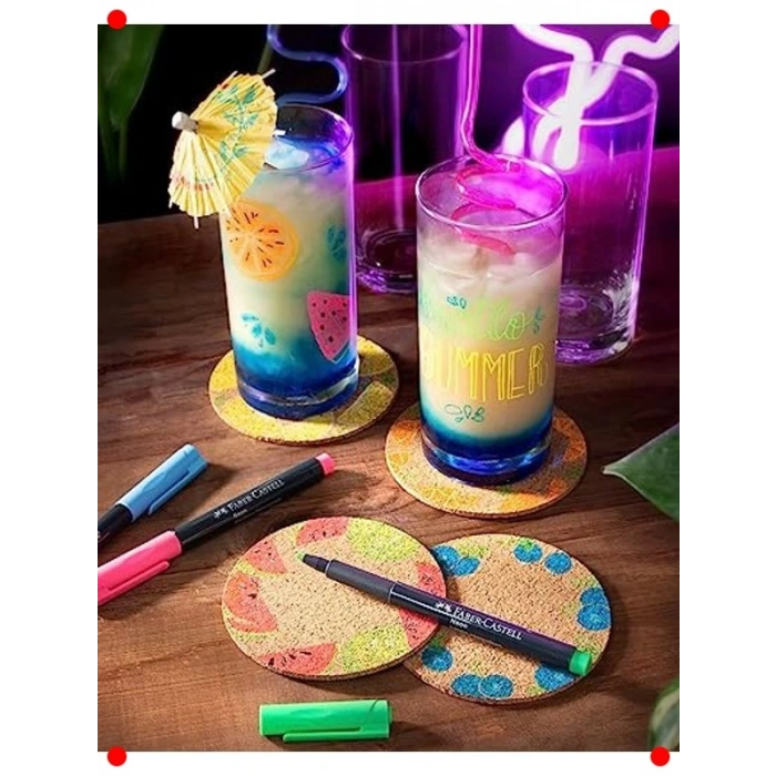 Neon Renkli Fosforlu Kalem Seti - 6lı