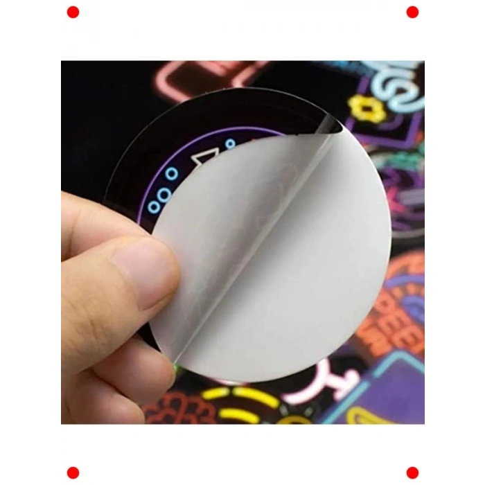 Neon Retro Temalı Çok Amaçlı Sticker Seti