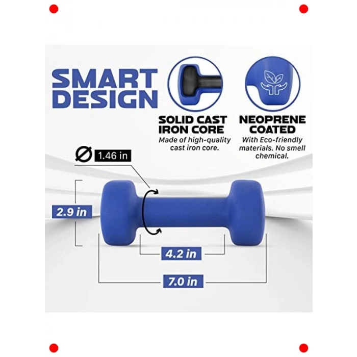 Neopren Altıgen Dambıl Seti (Çeşitli Ağırlıklar)