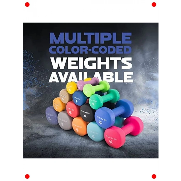 Neopren Altıgen Dambıl Seti (Çeşitli Ağırlıklar)