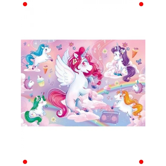 Neşeli Tekboynuzlar Maxi Çocuk Yapbozu 24 Parça