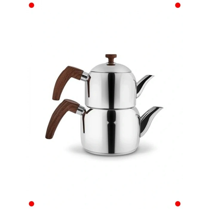 ni Boy Paslanmaz Çelik Demlik Çaydanlık Takımı