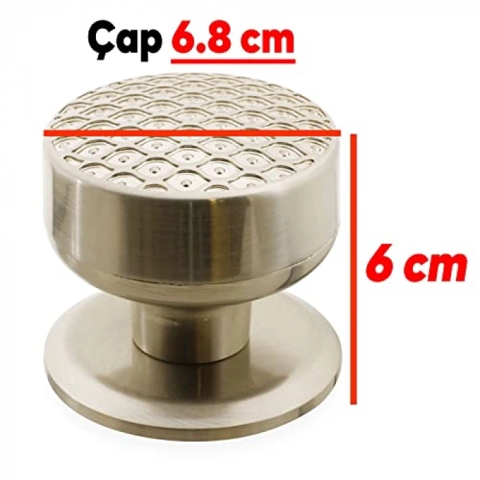 Nikel Saten Kapı Tokmağı, Metal Yapı, Dayanıklı