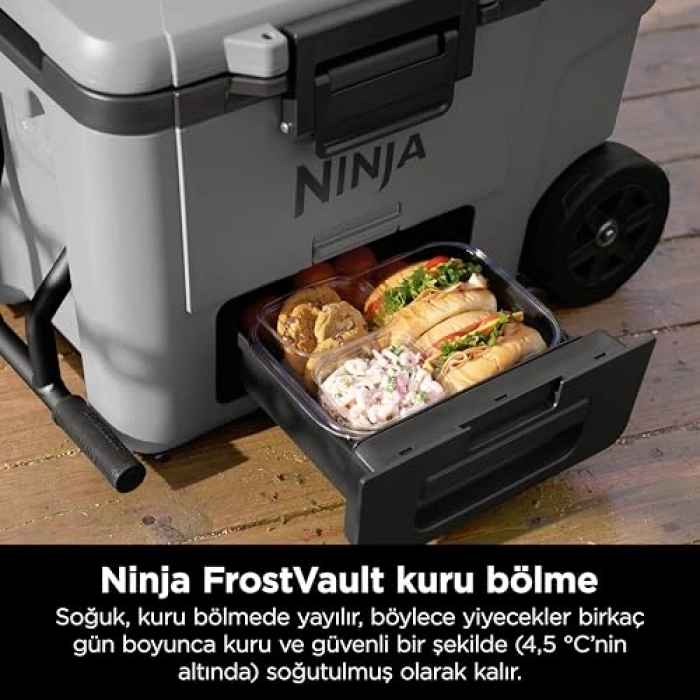 Ninja FrostVault Tekerlekli Cooler 42 Litre - Gri