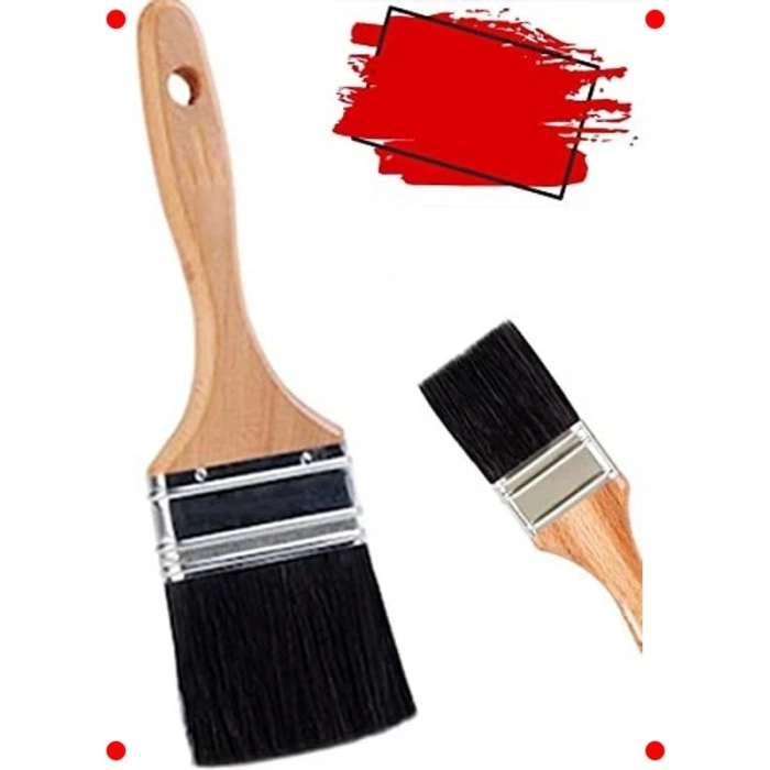 No:2 Ahşap Saplı Yağlı  Fırçası