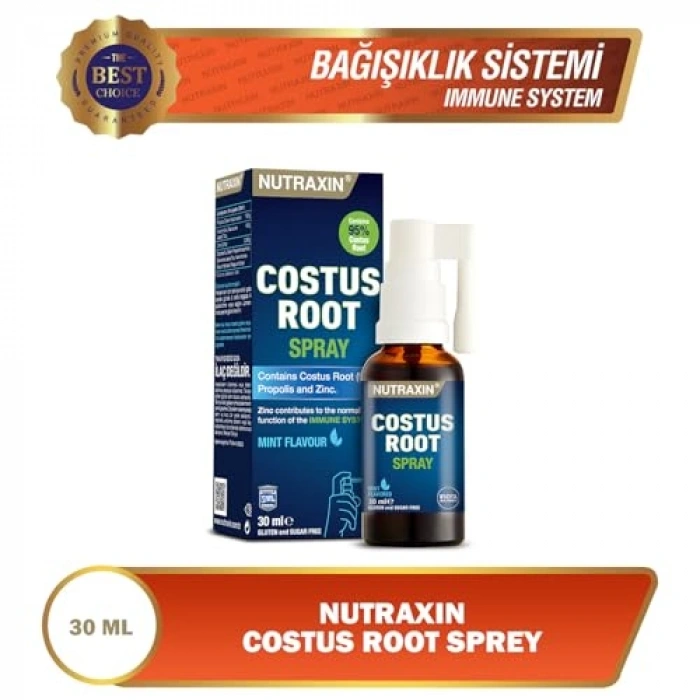 Nutraxin Costus Root Spray 30 mL Vitan Takviyesi