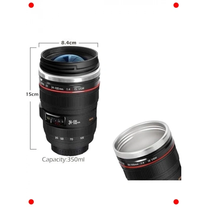 Objektif Tasarımlı Termos Kupa 350 ml