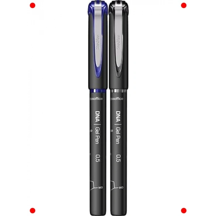 Office DNA Jel Kalem Seti, Mavi & Siyah 0.5 mm