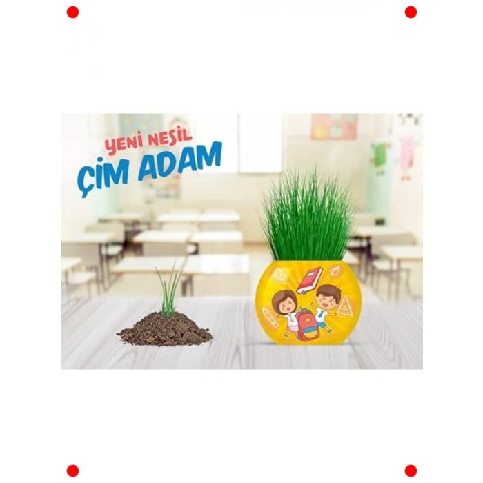 Okul Temalı Çim Adam 6lı Set