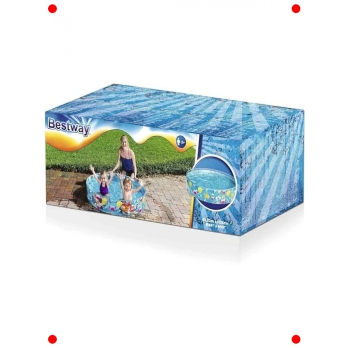 Okyanus Desenli Şişme Çocuk Havuzu 122x25cm