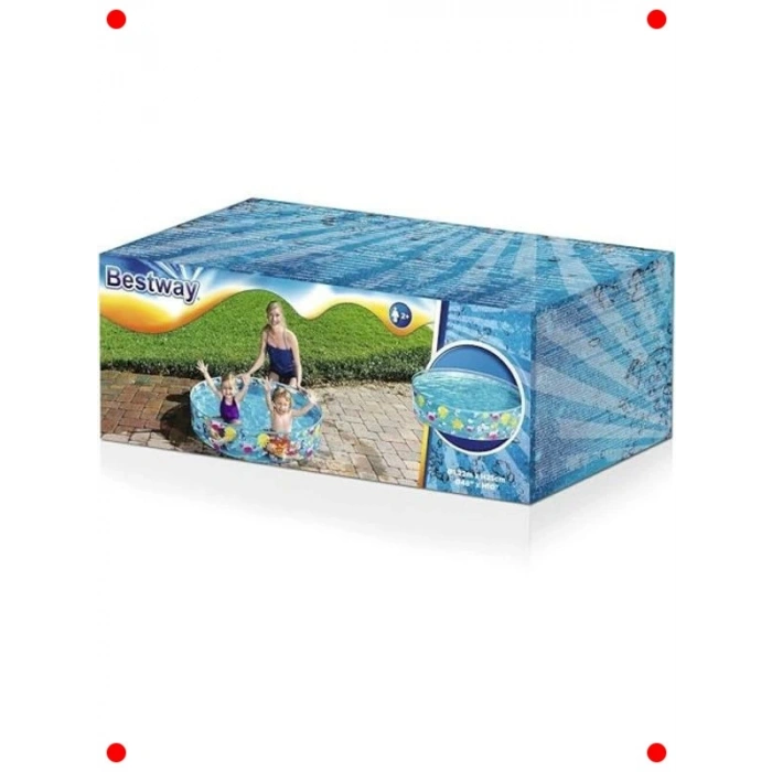 Okyanus Desenli Şişme Çocuk Havuzu 122x25cm