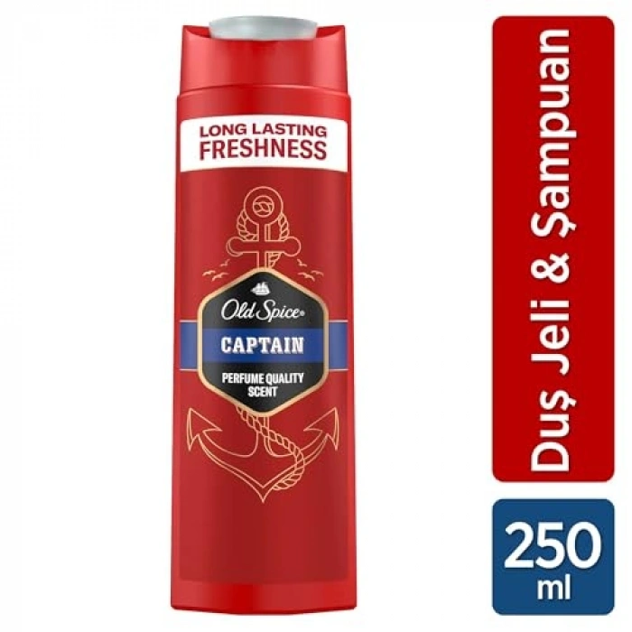 Old Spice Captain Erkek Duş Jeli ve Şampuan 250 Ml