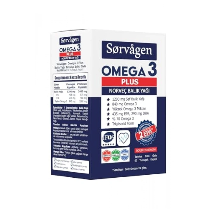 Ome3  1200mg Balık Yağı, 60 Kapsül