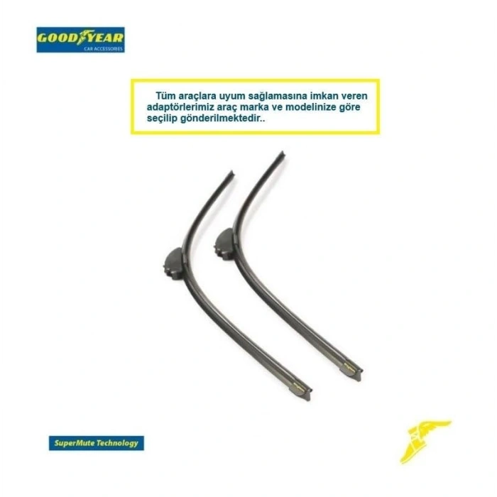 Ön Muz Tipi Silecek Süpürgesi, 550mm ve 480mm