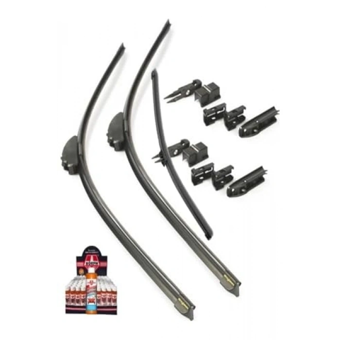 Ön ve Arka Muz Silecek Takımı ile Cam Sabunu Hediyeli Set