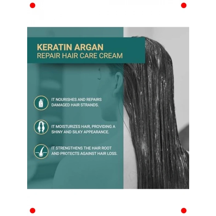 Onarıcı Keratin Argan Saç Bakım Kremi 250ml
