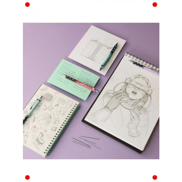 Opal Mavi Okul Silgi Seti - 3 Adet, İz Bırakmaz