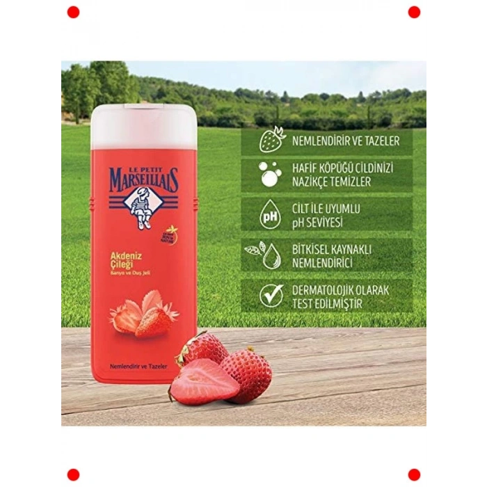 Organik Akdeniz Çileği Özlü Duş Jeli (400 ml)