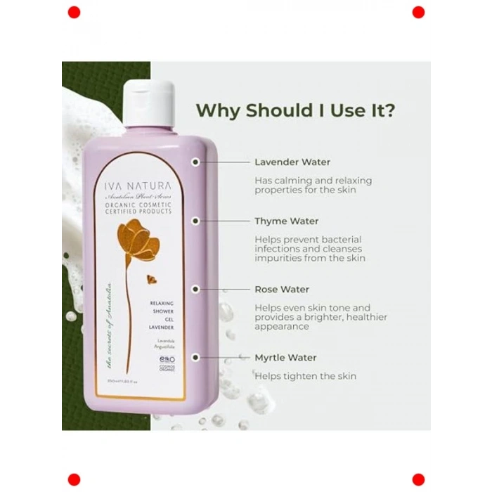 Organik Lavanta Özlü Dinlendirici Duş Jeli (350ml)