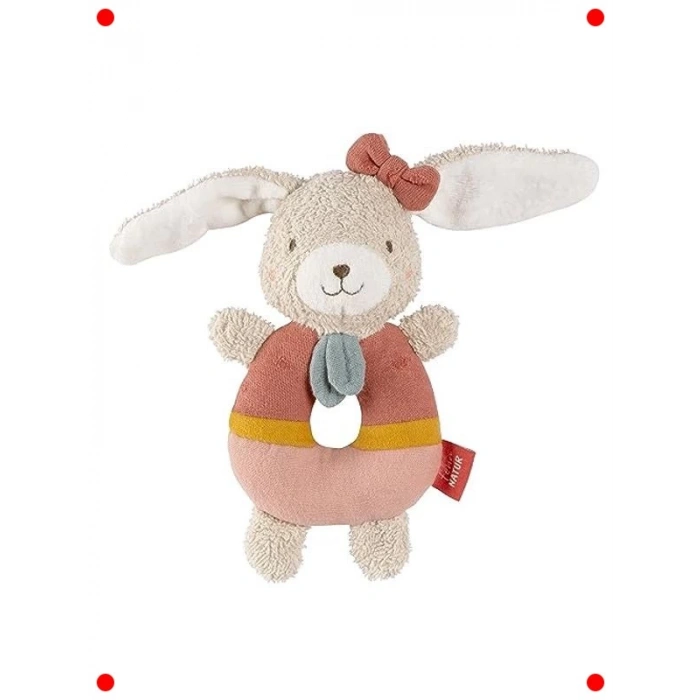 Organik Pamuklu Tavşan Bebek Kavrama Oyuncağı