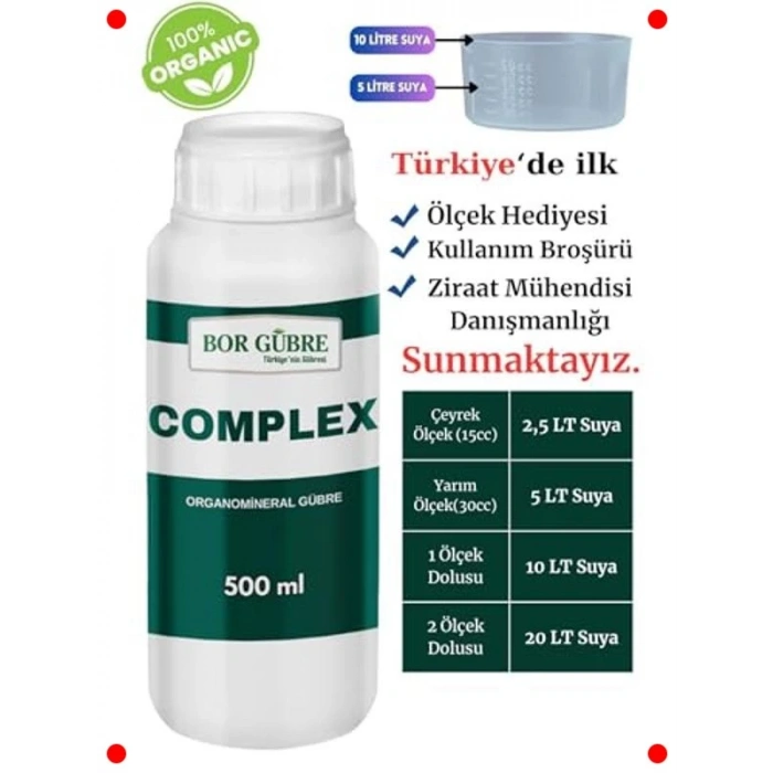 Organik Sıvı Bitki Gübresi 500ml - Gelişim ve Verim