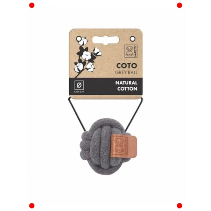 Örgü Kedi Köpek Oyun Topu 6,5 cm Gri