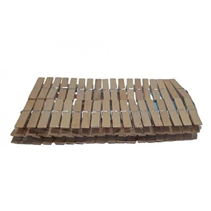 Orta Boy Ahşap Çamaşır Mandalı, 72li Paket