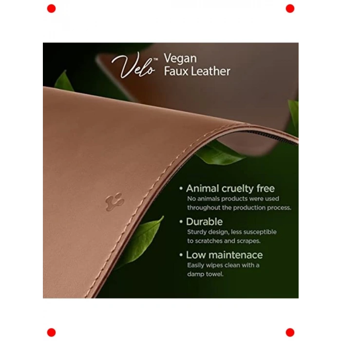 Orta Boy Faux Deri Mouse Pad Siyah (25 x 21 cm)