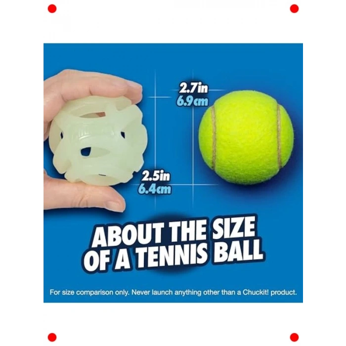 Orta Boy Işıklı Getirme Topu Köpek Oyuncağı (2.5 İnç)